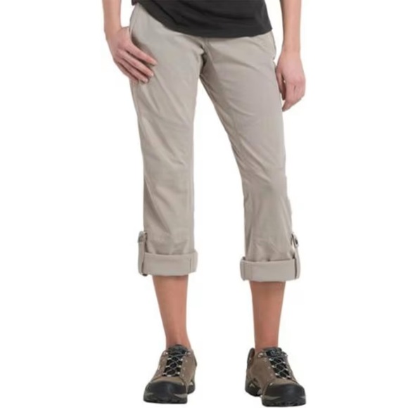 Kuhl Women’s Spire Roll Up Twill Hiking Pants Tan Size 10 - Picture 1 of 6